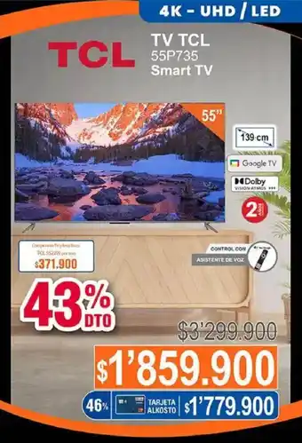Alkosto TCL Samrt TV 55P735 oferta
