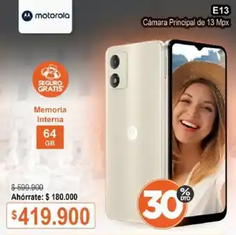Alkosto motorola E13 64GB oferta