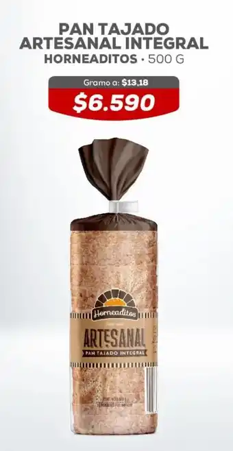 Tiendas D1 PAN TAJADO ARTESANAL INTEGRAL HORNEADITOS - 500 G oferta