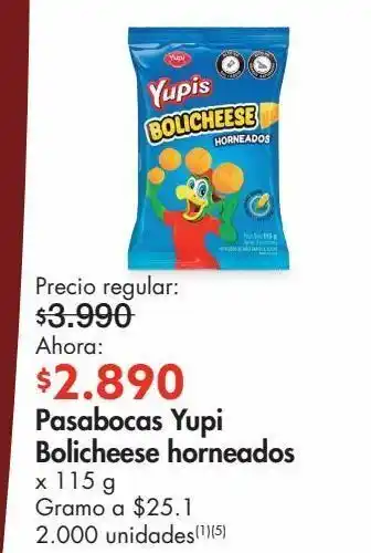 Metro Pasabocas yupi bolicheese horneados x 115 g oferta