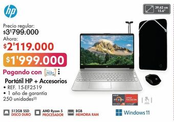 Metro Portátil hp + accesorios oferta