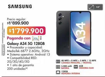 Metro Galaxy a34 5g 128gb oferta