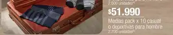 Jumbo Medias pack x 10 casual o deportivas para hombre oferta