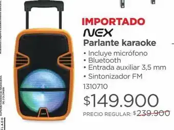 Easy Parlante karaoke nex oferta