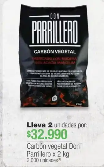 Jumbo Carbón vegetal don parrillero x 2kg oferta