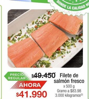 Jumbo Filete de salmón fresco x 500g oferta