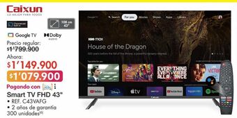 Metro Smart tv fhd 43 oferta