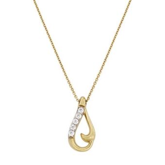 Kevin's Joyeros Gargantilla en oro amarillo de 18 kilates, rolo, con zircones, 42 cm. de largo, 0.50 mm. de ancho oferta