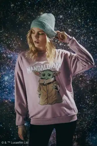Koaj Buzo cuello redondo lila medio con estampado de the mandalorian oferta