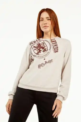 Koaj Buzo cuello redondo kaky claro con estampado de harry potter oferta