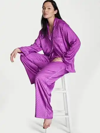 Satin long pajama set
