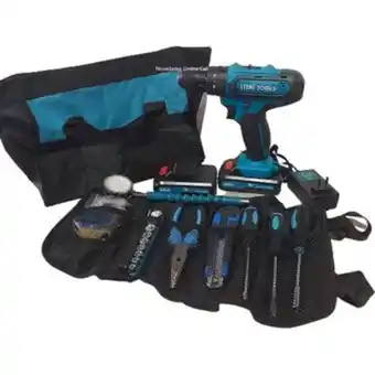 Linio Taladro inalambrico percutor 24v portatil doble bateria + accesorios oferta
