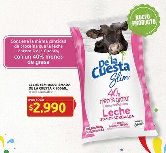 Ara LECHE SEMIDESCREMADA DE LA CUESTA X 900 ML. oferta