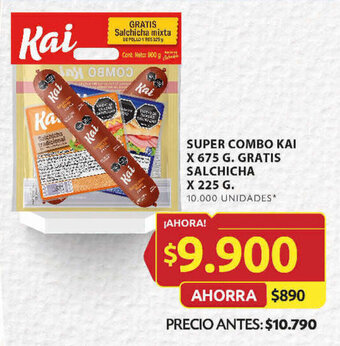 Ara SUPER COMBO KAI X 675 G. GRATIS SALCHICHA x 225 G. oferta