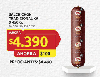 Ara SALCHICHÓN TRADICIONAL KAI X 450 G. oferta