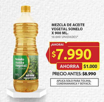 Ara MEZCLA DE ACEITE VEGETAL SONELO X 900 ML. oferta