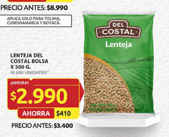 Ara LENTEJA DEL COSTAL BOLSA X 500 G. oferta