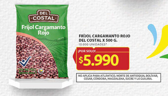 FRÍJOL CARGAMANTO ROJO DEL COSTAL X 500 G.