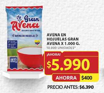 Ara AVENA EN HOJUELAS GRAN AVENA X 1.000 G. oferta