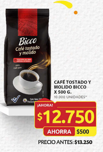 Ara CAFÉ TOSTADO Y MOLIDO BICCO X 500 G. oferta