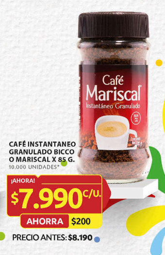 Ara CAFÉ INSTANTANEO GRANULADO BICCO O MARISCAL X 85 G. oferta
