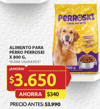 Ara ALIMENTO PARA PERRO PERROSKI X 800 G. oferta