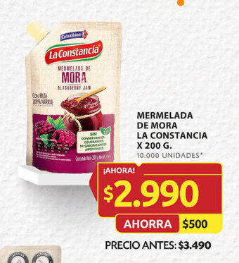 Ara MERMELADA DE MORA LA CONSTANCIA X 200 G. oferta
