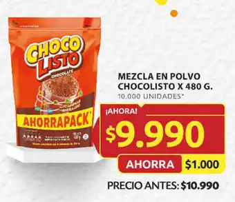 Ara MEZCLA EN POLVO CHOCOLISTO X 480 G. oferta