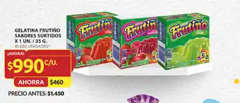 GELATINA FRUTIÑO SABORES SURTIDOS X 1 UN. / 35 G.
