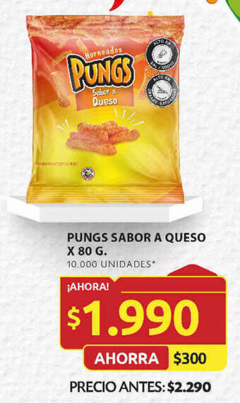 Ara PUNGS SABOR A QUESO X 80 G. oferta