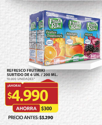 Ara REFRESCO FRUTIRIKI SURTIDO DE 6 UN. / 200 ML. oferta