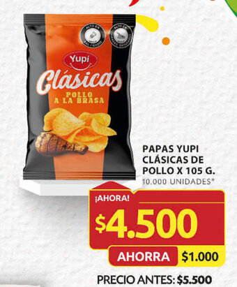 Ara PAPAS YUPI CLÁSICAS DE POLLO X 105 G. oferta