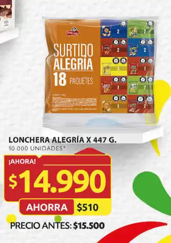 Ara LONCHERA ALEGRÍA X 447 G. oferta