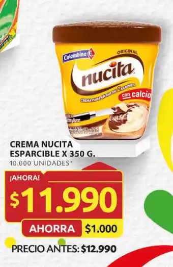 Ara CREMA NUCITA ESPARCIBLE X 350 G. oferta