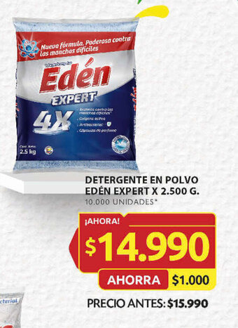 Ara DETERGENTE EN POLVO EDÉN EXPERT X 2.500 G. oferta