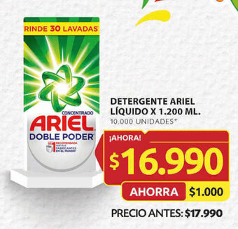 Ara DETERGENTE ARIEL LÍQUIDO X 1.200 ML. oferta