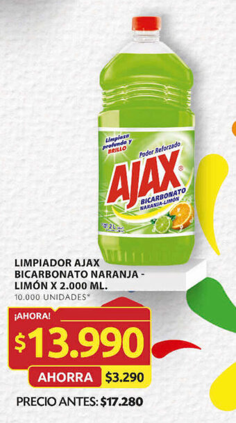 Ara LIMPIADOR AJAX BICARBONATO NARANJA - LIMÓN X 2.000 ML. oferta