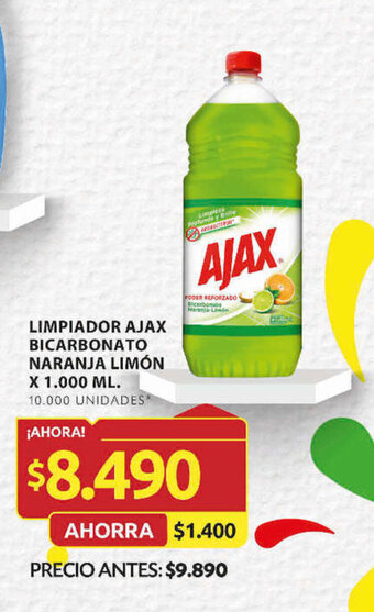 Ara LIMPIADOR AJAX BICARBONATO NARANJA LIMÓN X 1.000 ML. oferta