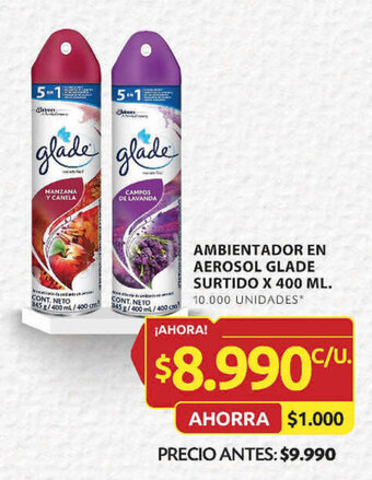 Ara AMBIENTADOR EN AEROSOL GLADE SURTIDO X 400 ML. oferta
