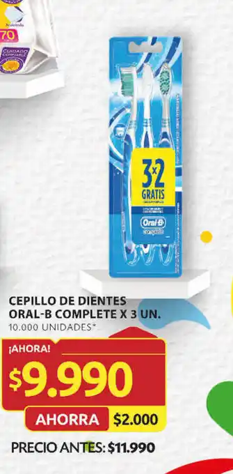 Ara CEPILLO DE DIENTES ORAL-B COMPLETE X 3 UN. oferta