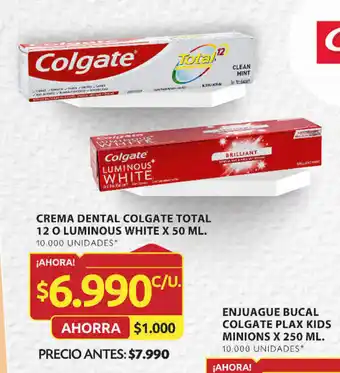 Ara CREMA DENTAL COLGATE TOTAL 12 O LUMINOUS WHITE X 50 ML. oferta