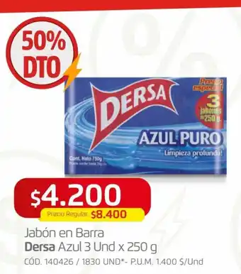 Makro Jabón en Barra Dersa Azul 3 Und x 250 g oferta