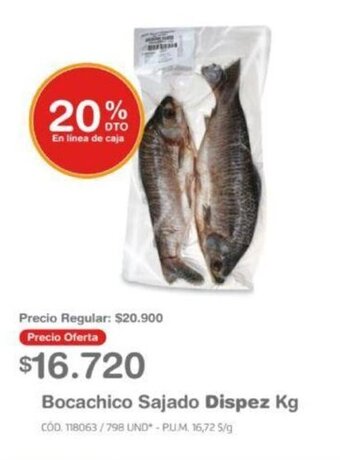 Makro Bocachico Sajado Dispez Kg oferta