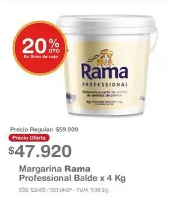 Makro Margarina Rama Professional Balde x 4 Kg oferta