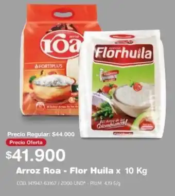 Makro Arroz Roa - Flor Huila x 10 Kg oferta