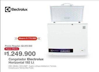 Makro Congelador Electrolux Horizontal 192 Lt oferta
