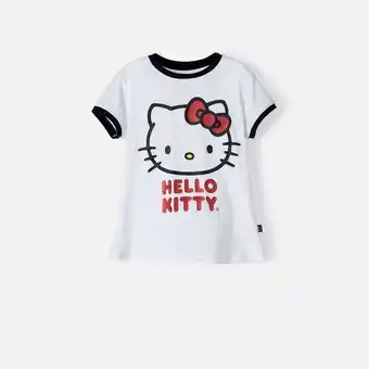 MIC Camiseta de hello kitty blanca manga corta para niña oferta