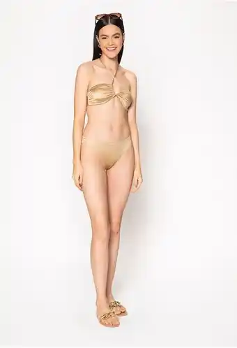 Vestido de baño top halter con cruce en