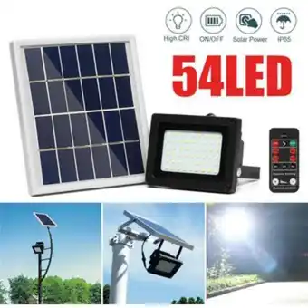 Linio Violeworks 54led luz de inundación solar con energía solar park al aire libre lámpara de calle + control remoto- oferta