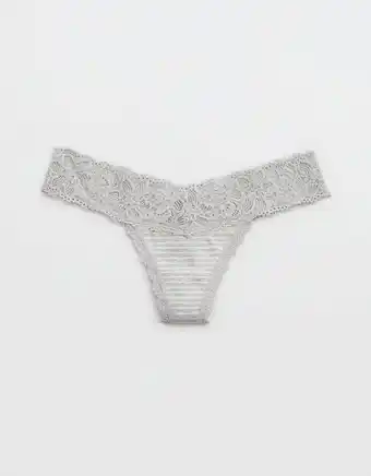 American Eagle Tanga aerie en algodón con encaje deshilado oferta